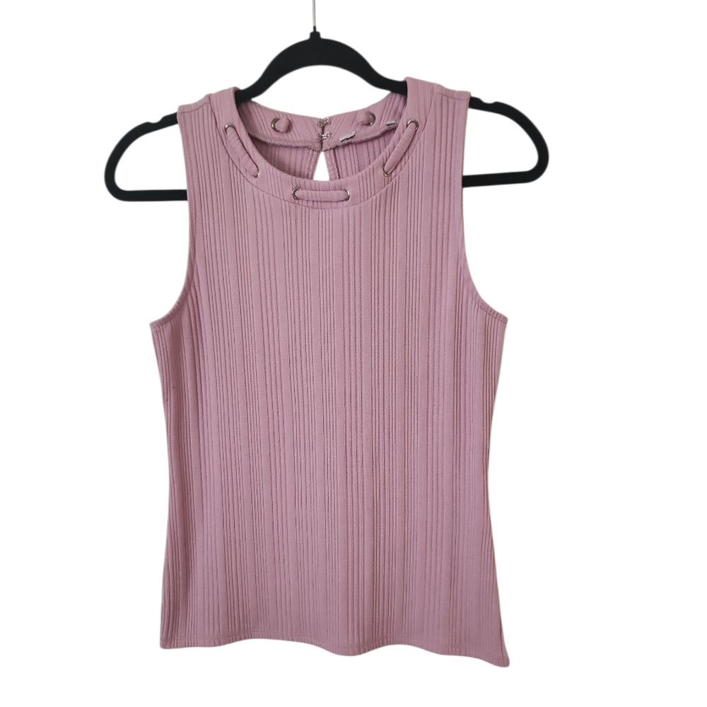 White House Black Market Mauve Ribbed Tank Top Size S